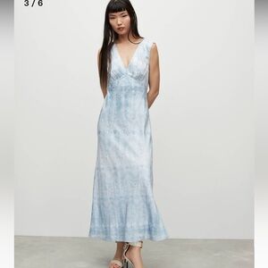 ALL SAINTS - Karlina Estrella Silk Blend Maxi Dress - worn once!
